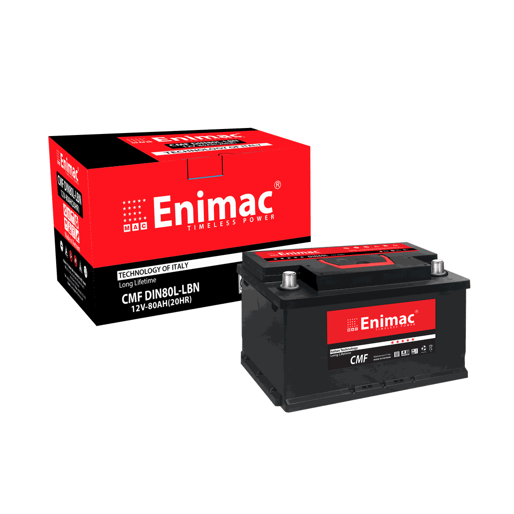 Ắc quy Enimac 12V 80AH CMF DIN80L LBN | G7Auto.vn